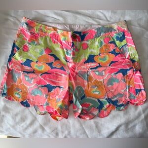 Lilly Pulitzer Pink and Orange High Waist Shorts